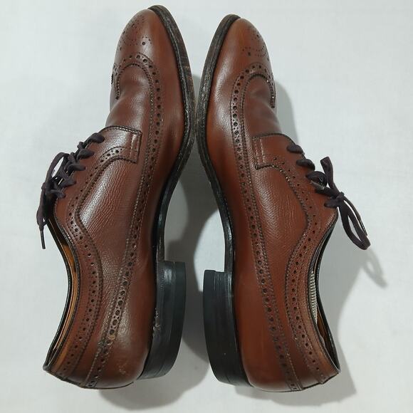 Alden Mens 13 AA/B Brown Leather Longwing Blucher Wingtip Oxford Dress Shoes US main image 7